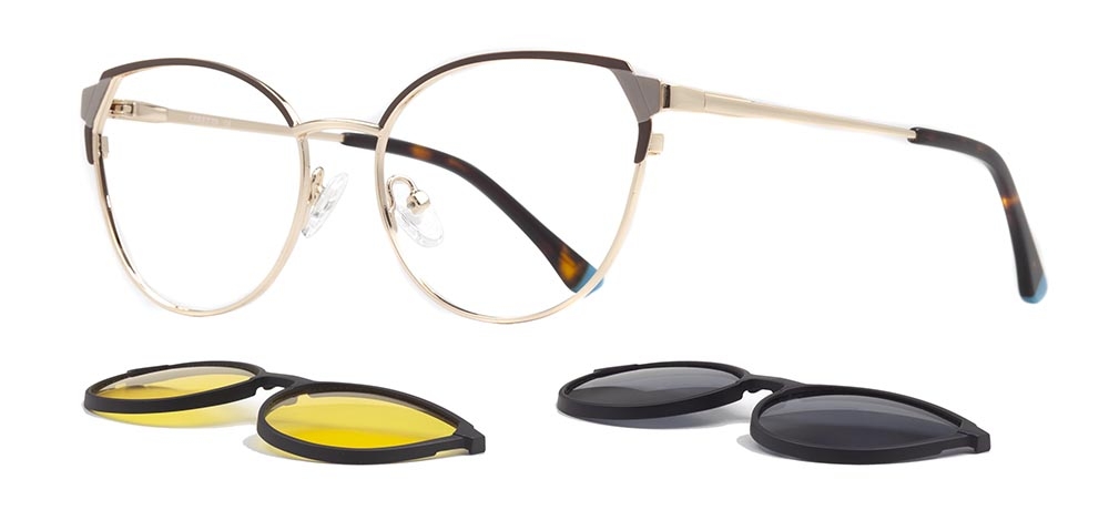 CARETTA CRTTA 7730-C.04 Clipon, Optik Genç Kadın Oval Çerçeveli Metal - 2