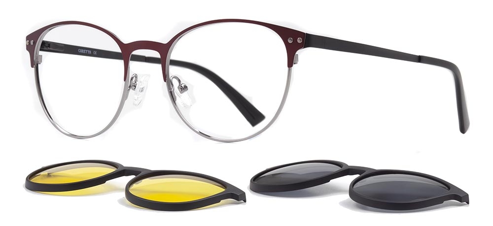 CARETTA CRTTA 7732-C.03 Clipon, Optik Genç Kadın Oval Çerçeveli Metal - 2