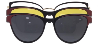 CARETTA CRTTA 7733-C.01 Clipon,Optik Genç Kadın Çekik Çerçeveli Metal 