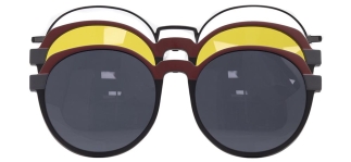 CARETTA CRTTA 7734-C.01 Clipon, Optik Genç Erkek,Kadın,Unisex Yuvarlak Çerçeveli Metal 