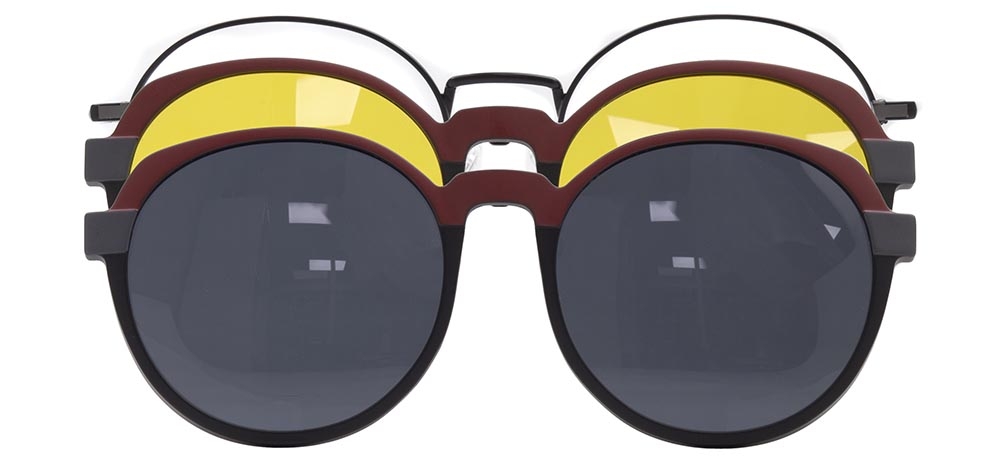 CARETTA CRTTA 7734-C.01 Clipon, Optik Genç Erkek,Kadın,Unisex Yuvarlak Çerçeveli Metal - 1