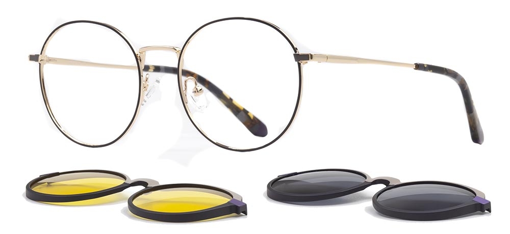 CARETTA CRTTA 7734-C.02 Clipon, Optik Genç Kadın Yuvarlak Çerçeveli Metal - 2