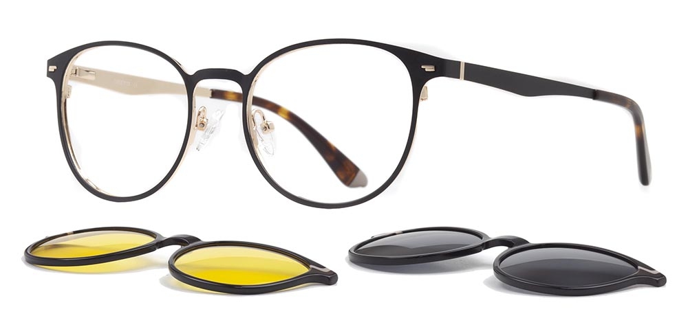CARETTA CRTTA 7735-C.01 Clipon, Optik Genç Erkek,Kadın,Unisex Oval Çerçeveli Metal - 2