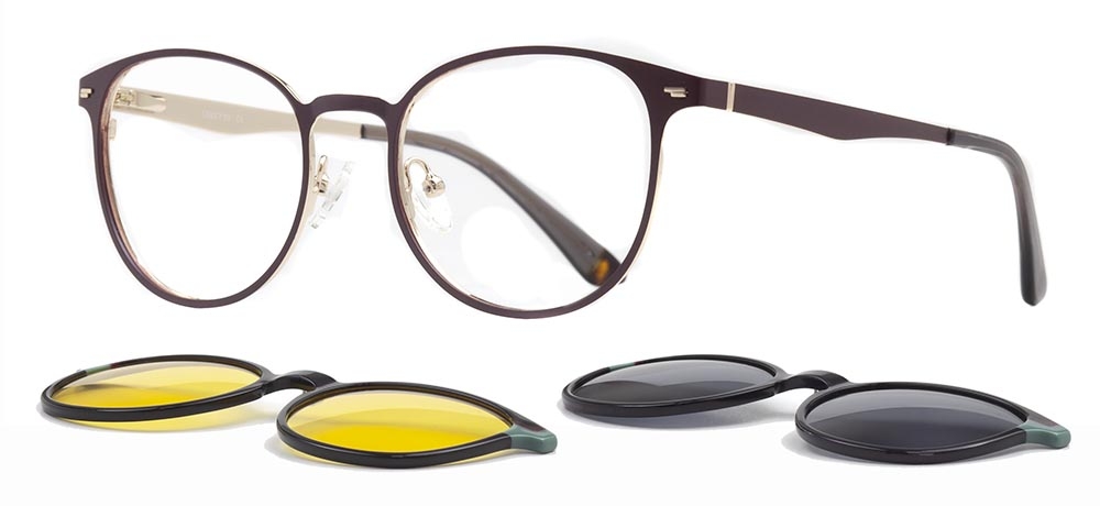 CARETTA CRTTA 7735-C.04 Clipon, Optik Genç Erkek,Kadın,Unisex Oval Çerçeveli Metal - 2