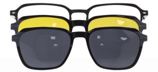 CARETTA CRTTA 7736-C.01 Clipon, Optik Genç Erkek,Kadın,Unisex Köşeli Çerçeveli Metal 