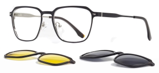 CARETTA CRTTA 7736-C.02 Clipon, Optik Genç Erkek,Kadın,Unisex Köşeli Çerçeveli Metal - CARETTA (1)