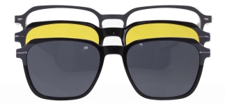 CARETTA CRTTA 7736-C.04 Clipon, Optik Genç Erkek,Kadın,Unisex Köşeli Çerçeveli Metal 