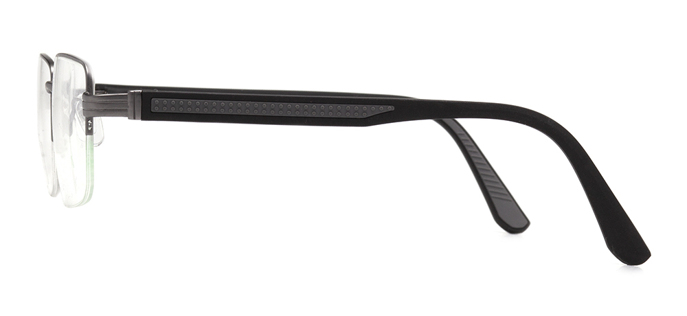 CARETTA CRTTA 7840-C.M02 Optik Genç,Yetişkin Erkek Köşeli Yarım Çerçeveli Metal - 3