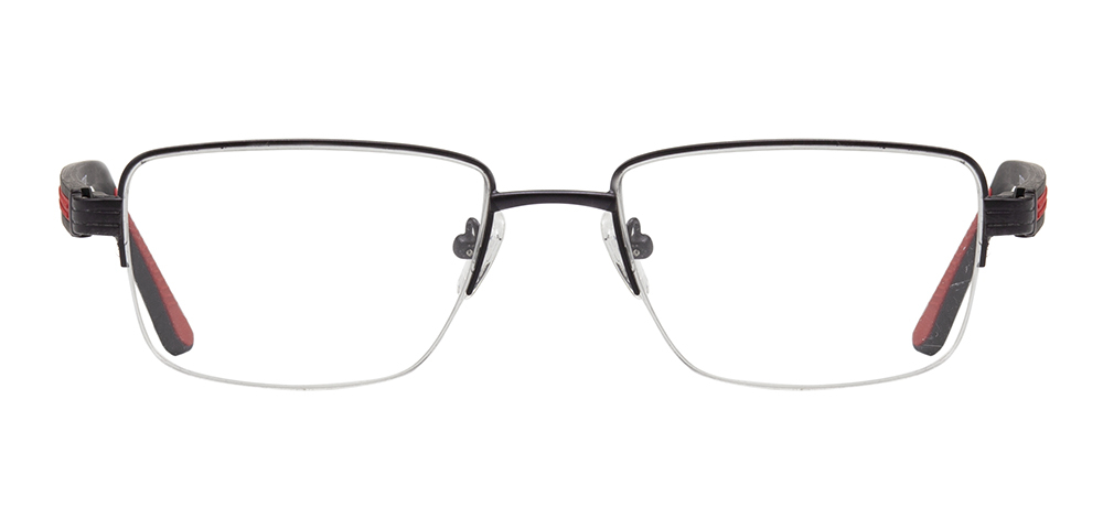 CARETTA CRTTA 7840-C.M06 Optik Genç,Yetişkin Erkek Köşeli Yarım Çerçeveli Metal - 1