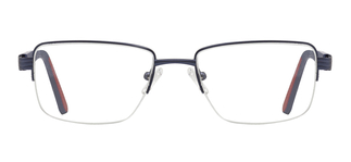 CARETTA CRTTA 7840-C.M118 Optik Genç,Yetişkin Erkek Köşeli Yarım Çerçeveli Metal 