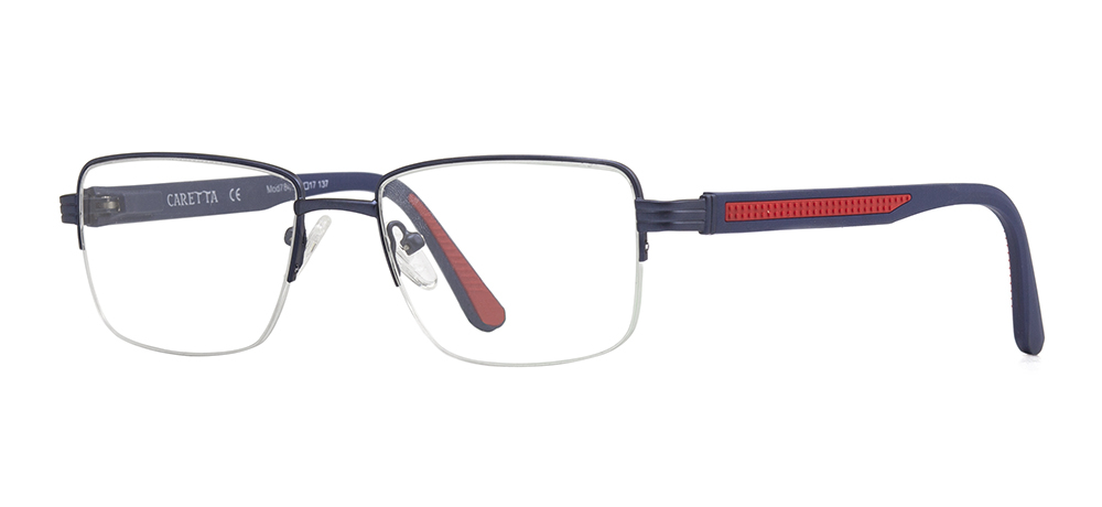 CARETTA CRTTA 7840-C.M118 Optik Genç,Yetişkin Erkek Köşeli Yarım Çerçeveli Metal - 2