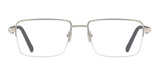 CARETTA CRTTA 7841-C.M01 Optik Genç,Yetişkin Erkek Köşeli Yarım Çerçeveli Metal 