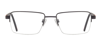 CARETTA CRTTA 7841-C.M06 Optik Genç,Yetişkin Erkek Köşeli Yarım Çerçeveli Metal 