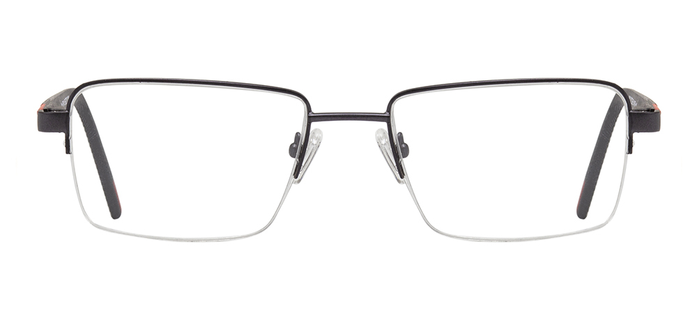 CARETTA CRTTA 7841-C.M06 Optik Genç,Yetişkin Erkek Köşeli Yarım Çerçeveli Metal - 1