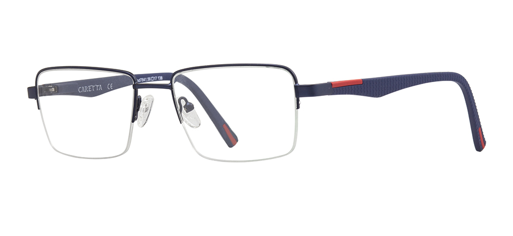 CARETTA CRTTA 7841-C.M118 Optik Genç,Yetişkin Erkek Köşeli Yarım Çerçeveli Metal - 2