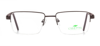 CARETTA CRTTA 7841-C.M119 Optik Genç,Yetişkin Erkek Köşeli Yarım Çerçeveli Metal 