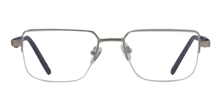 CARETTA CRTTA 7842-C.M01 Optik Genç,Yetişkin Erkek Köşeli Yarım Çerçeveli Metal 