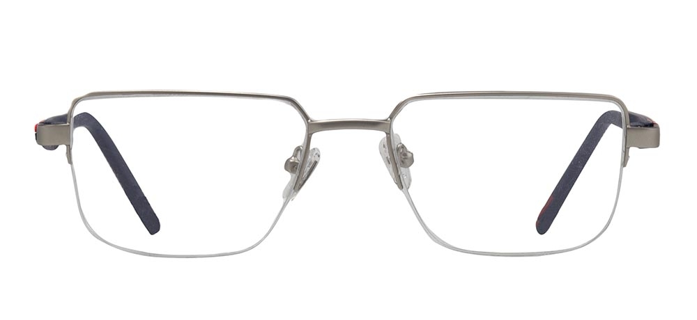 CARETTA CRTTA 7842-C.M01 Optik Genç,Yetişkin Erkek Köşeli Yarım Çerçeveli Metal - 1