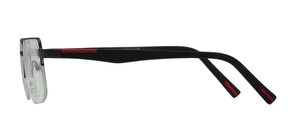 CARETTA CRTTA 7842-C.M06 Optik Genç,Yetişkin Erkek Köşeli Yarım Çerçeveli Metal - 3