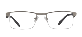 CARETTA CRTTA 7850-C.M01 Optik Genç,Yetişkin Erkek Köşeli Yarım Çerçeveli Metal 