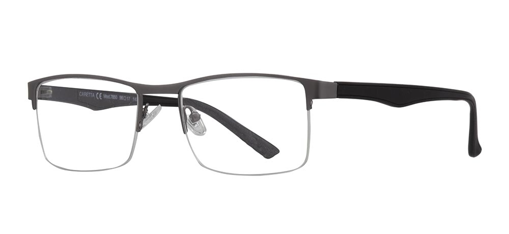CARETTA CRTTA 7850-C.M02 Optik Genç,Yetişkin Erkek Köşeli Yarım Çerçeveli Metal - 2