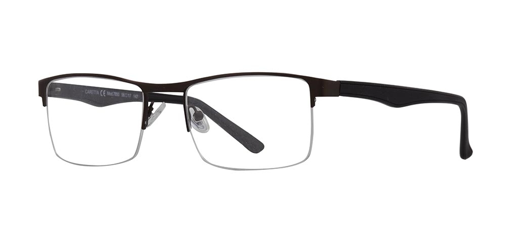 CARETTA CRTTA 7850-C.M119 Optik Genç,Yetişkin Erkek Köşeli Yarım Çerçeveli Metal - 2