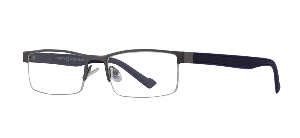CARETTA CRTTA 7851-C.M02 Optik Genç,Yetişkin Erkek Köşeli Yarım Çerçeveli Metal - 2