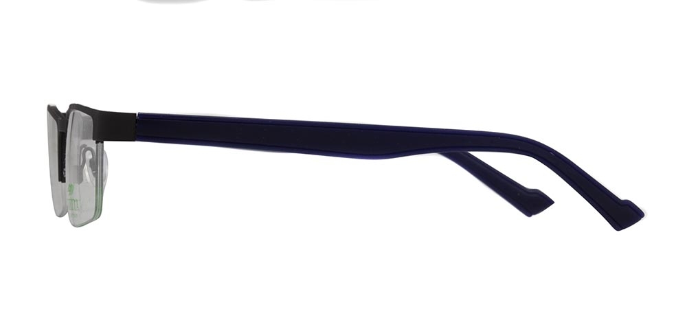 CARETTA CRTTA 7851-C.M06 Optik Genç,Yetişkin Erkek Köşeli Yarım Çerçeveli Metal - 3