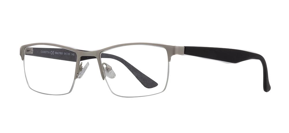 CARETTA CRTTA 7853-C.M01 Optik Genç,Yetişkin Erkek Köşeli Yarım Çerçeveli Metal - 2