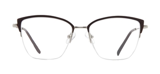 CARETTA CRTTA 7876-C.0401 Optik Genç Kadın Geometrik Yarım Çerçeveli Metal 