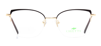 CARETTA CRTTA 7877-C.0603 Optik Genç Kadın Geometrik Yarım Çerçeveli Metal 
