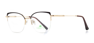 CARETTA CRTTA 7877-C.M0603 Optik Genç Kadın Geometrik Yarım Çerçeveli Metal - CARETTA (1)