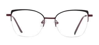 CARETTA CRTTA 7877-C.M0615 Optik Genç Kadın Geometrik Yarım Çerçeveli Metal - CARETTA