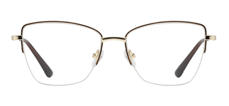 CARETTA CRTTA 7879-C.0403 Optik Genç Kadın Köşeli Yarım Çerçeveli Metal 