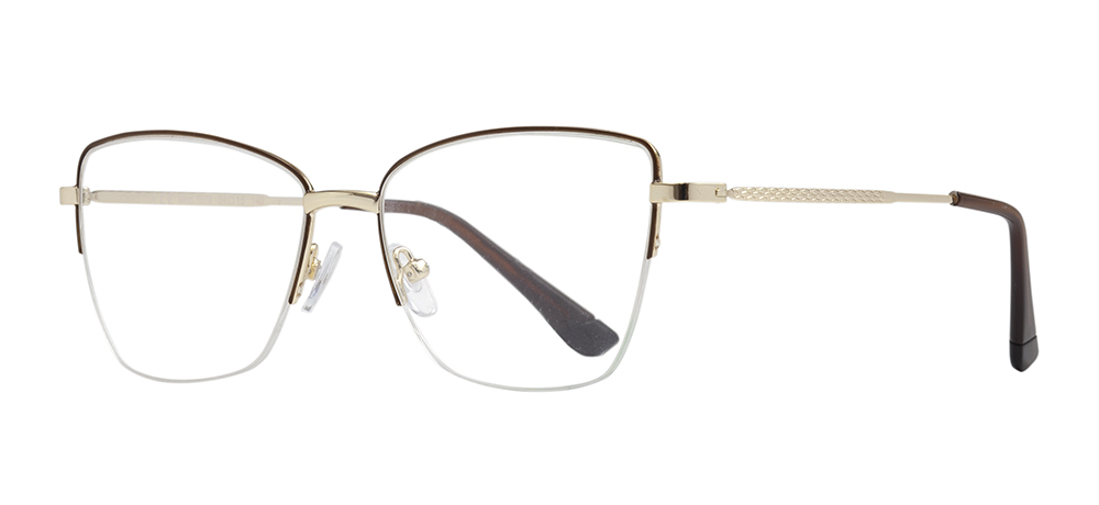 CARETTA CRTTA 7879-C.0403 Optik Genç Kadın Köşeli Yarım Çerçeveli Metal - 2