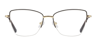 CARETTA CRTTA 7879-C.0603 Optik Genç Kadın Köşeli Yarım Çerçeveli Metal 