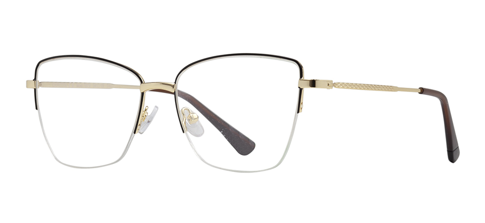 CARETTA CRTTA 7879-C.0603 Optik Genç Kadın Köşeli Yarım Çerçeveli Metal - 2