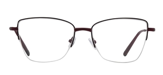 CARETTA CRTTA 7879-C.M0615 Optik Genç Kadın Köşeli Yarım Çerçeveli Metal 