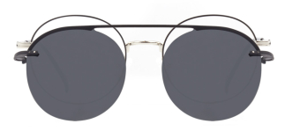 CARETTA CRTTA MTL 7504-C.02 Clipon, Optik Genç Erkek,Kadın,Unisex Yuvarlak Çerçeveli Metal 