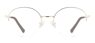 CARETTA CRTTA MTL 7552-C.01 Optik Genç,Yetişkin Erkek,Kadın,Unisex Oval Yarım Çerçeveli Metal 