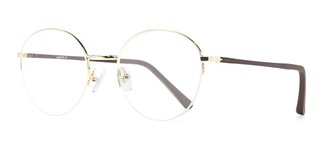 CARETTA CRTTA MTL 7552-C.01 Optik Genç,Yetişkin Erkek,Kadın,Unisex Oval Yarım Çerçeveli Metal - CARETTA (1)