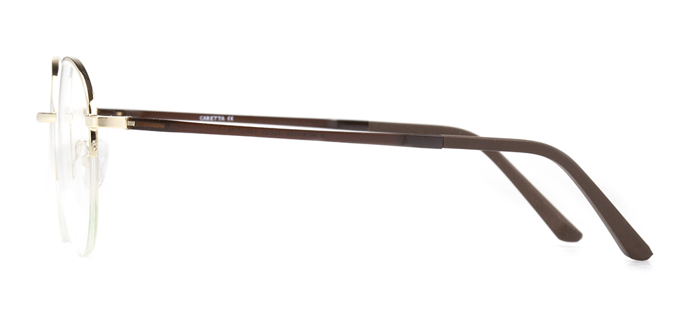CARETTA CRTTA MTL 7552-C.01 Optik Genç,Yetişkin Erkek,Kadın,Unisex Oval Yarım Çerçeveli Metal - 3