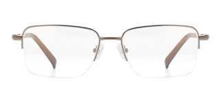 CARETTA CRTTA MTL 7553-C.01 Optik Genç,Yetişkin Erkek Köşeli Yarım Çerçeveli Metal 