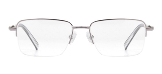 CARETTA CRTTA MTL 7553-C.02 Optik Genç,Yetişkin Erkek Köşeli Yarım Çerçeveli Metal 