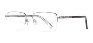 CARETTA CRTTA MTL 7553-C.02 Optik Genç,Yetişkin Erkek Köşeli Yarım Çerçeveli Metal - CARETTA (1)