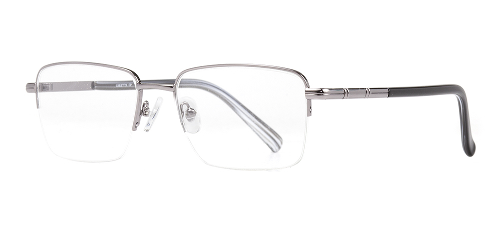 CARETTA CRTTA MTL 7553-C.02 Optik Genç,Yetişkin Erkek Köşeli Yarım Çerçeveli Metal - 2