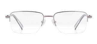 CARETTA CRTTA MTL 7553-C.02 Optik Genç,Yetişkin Erkek Köşeli Yarım Çerçeveli Metal 