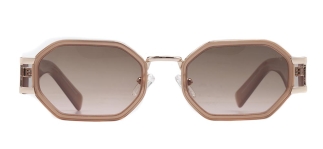 CARETTA CRTTAGÜNŞ 8606-C.02 Güneş Genç Kadın Geometrik Çerçeveli Metal UV400 