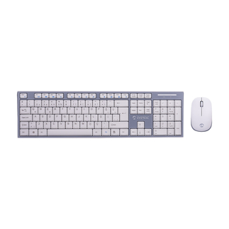 Everest KM-6063 Beyaz/Gri Kablosuz Q Multimedia Klavye + Mouse Set - Everest