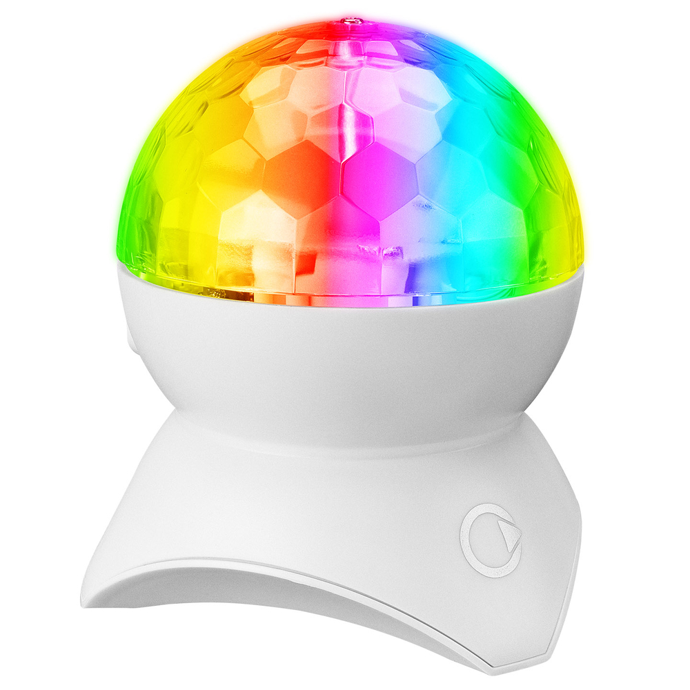 Mikado MD-X740 Beyaz Şarjlı BT-TF Cart-USB Tavan Led Işıklı Disko Topu Speaker Hoparlör - 1
